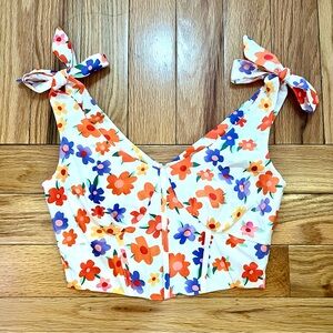 Floral Corset Crop Top